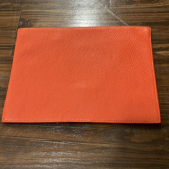 Bkyo Orange Leather Envelope Clutch - Picture 10 of 10